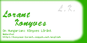 lorant konyves business card