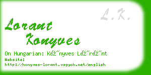 lorant konyves business card